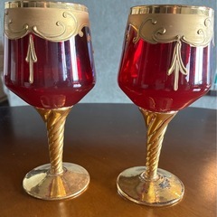 ベネチアンワイングラス  2個セットの画像