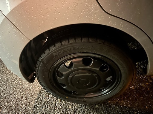 スズキ純正ホイール付きスタッドレス155/65R14の4本セット
