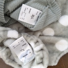 70センチ　長袖　もこもこサロペット　セットの画像