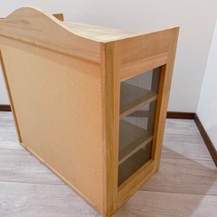 レトロ　ナチュラル木目　キャビネット　　キッチン収納　蚊帳　作り置き保管の画像