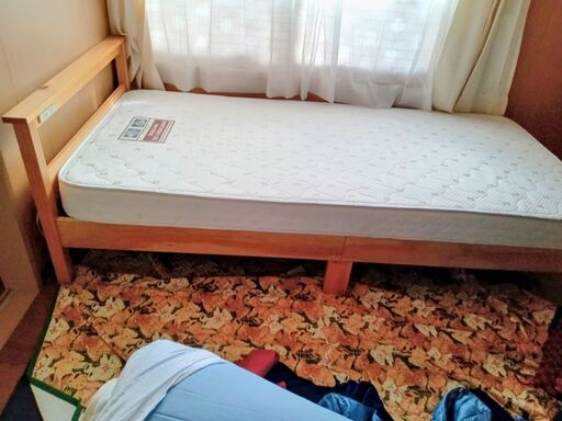 すのこベッド（ポケットコイルマットレス付）