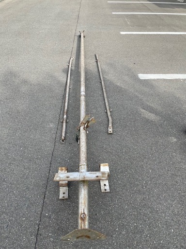 船舶　遊漁船　マスト　旗竿　旗立て　ステンレス製