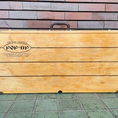 折りたたみ式 木製テーブル＆チェアセットの画像