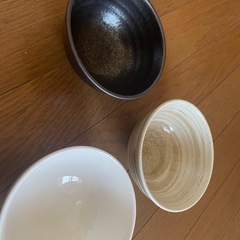 茶碗3点、汁物茶碗2点、コップ3点の画像