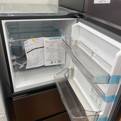 3ドア冷蔵庫 AQUA AQR-26R2 2025年製
