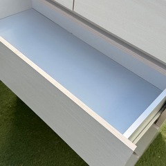 日本製 組立不要 完成品 チェスト (幅80cm 4段 ホワイト)の画像