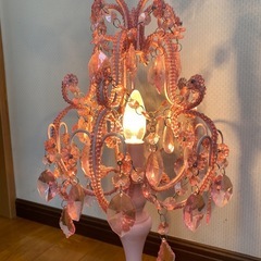 ヴィンテージ　間接照明 シャンデリア ピンクの画像