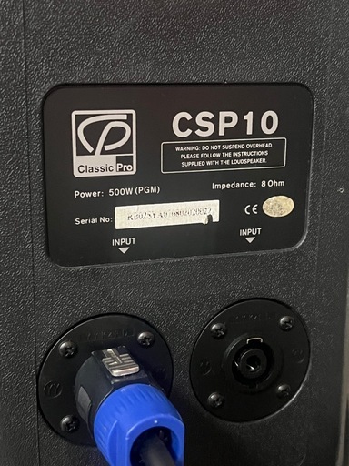 Classic Pro CSP10 スピーカー 2本セット スピコンケーブル付