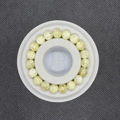 クラック入り水晶（ペリドット色）10mmブレスレット☪️16cmの画像