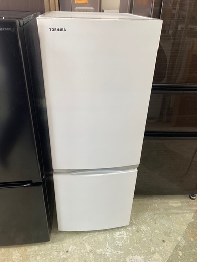 TOSHIBA 2ドア冷蔵庫 BSシリーズ セミマットホワイト [153L /右開きタイプ] GR-R15BS-W   リサイクルショップ宮崎屋　住吉店26.2.28