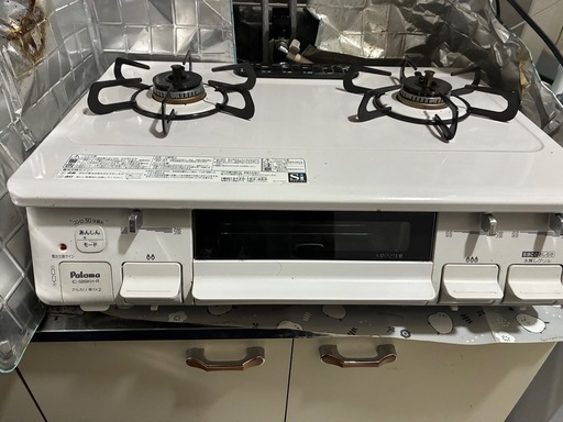 パロマガスコンロパロマ ICS89KHR ガステーブルコンロ 右強火力