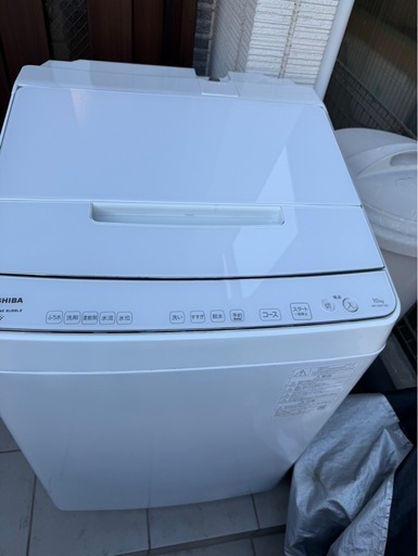 東芝 ザブーン10.0kg全自動洗濯機 AW-10DP1(W) 2022年製 液体洗剤・柔軟剤 自動投入  