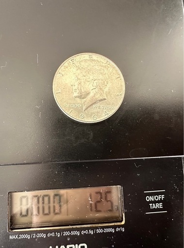 【銀90%】米国 1964年 ケネディ 50セント銀貨 (011) 資産価値