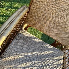 1人用椅子 ラタンの画像