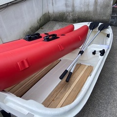 Exect familiar WT240 FRPボート 2分割式 2人乗り(積載上限:200kg) 免許不要 サイドフロート付き の画像