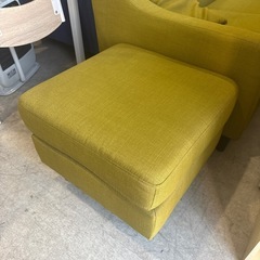 3人掛けソファ オットマン付き グリーン系の画像