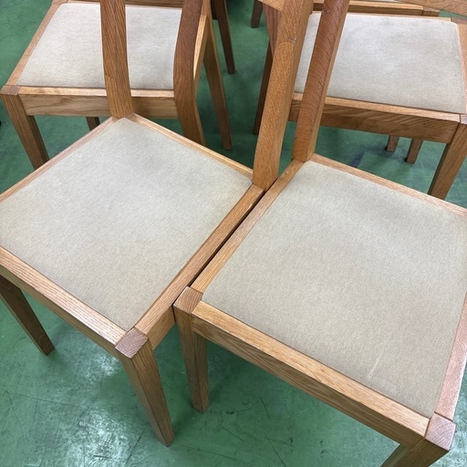 2脚セット　MUJI  無印良品　木製チェア　ファブリック　イス　椅子　インテリア　家具　※6脚あり（個体差あり）