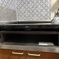 山善 2口 IHコンロ 2017年製　土台付きの画像