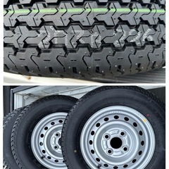 【青森県】2026年製造 145/80R12 軽トラ　ホイールタイヤ ４本セット 　新車外し 新品同様【手渡しのみ】　の画像