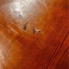 訳あり★ダイニングセット　木製テーブル、ベンチ、チェア2脚の画像