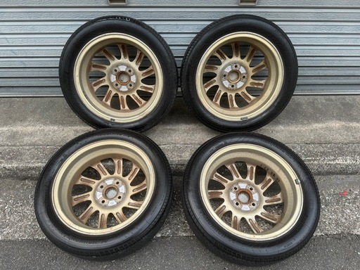 ダイハツ タント 純正ホイール 15インチ PCD100 4H 4.5j オフセット45 4本SET 