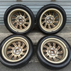 ダイハツ タント 純正ホイール 15インチ PCD100 4H 4.5j オフセット45 4本SET の画像