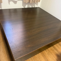 【美品】木目調　ローテーブル100cm  コーヒーテーブル　カフェテーブル　センターテーブル使用期間６ヶ月の画像