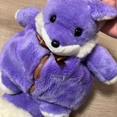 ☆キタキツネ ぬいぐるみリュック 紫 パープル の画像