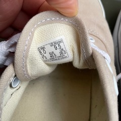 vansバンズオーセンティック26㎝　ベージュキャンバススニーカーの画像