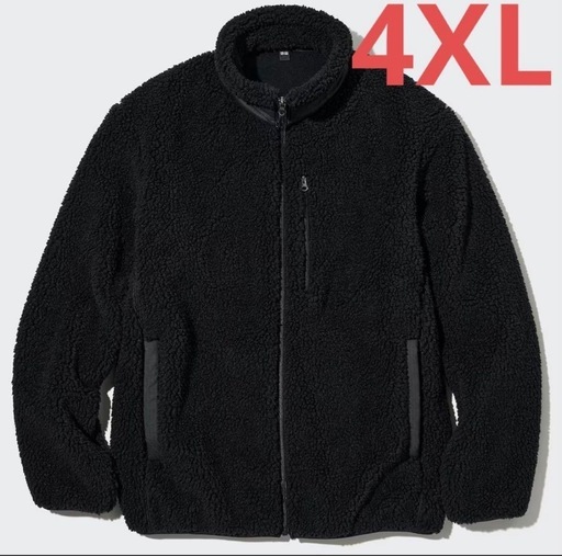 ユニクロ　防風アウターフリースジャケット　ブラック　4XL　オンライン限定サイズ