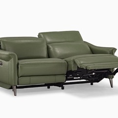 【美品】大塚家具　本革電動リクライニングソファの画像