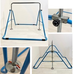 ◆室内 鉄棒✳︎折り畳み　キッズてつぼう 遊具◆ブルーの画像