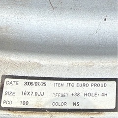 Rays レイズ　中古ホイール4本　PCD100  の画像