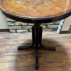 ブルックリンスタイル　ミッドセンチュリー　ヴィンテージ　丸テーブル　サイドテーブル　シャビーモダン の画像