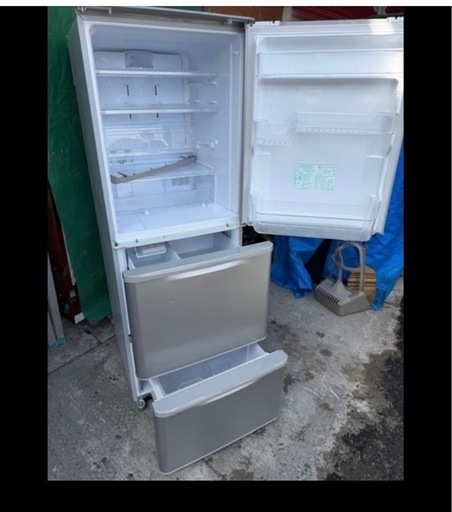 NO B801?福岡市内配送設置無料✨?シャープ SHARP 冷蔵庫(幅60.0cm) 350L 両開き 3ドア シルバー系 SJ-W