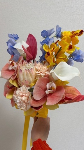 3点セット　ブーケ　ブートニア　花束