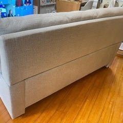 【3人掛けソファ】グレー／幅175cm／ファブリック／状態良好の画像