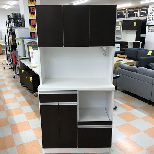 ＼家具＊家電のお店／【ｼﾞｬﾝｸﾞﾙｼﾞｬﾝｸﾞﾙ石川金沢店】食器棚 /スリム  W(幅)90×D(奥行き)×43 H(高さ)181cｍ