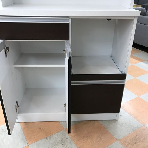 ＼家具＊家電のお店／【ｼﾞｬﾝｸﾞﾙｼﾞｬﾝｸﾞﾙ石川金沢店】食器棚 /スリム  W(幅)90×D(奥行き)×43 H(高さ)181cｍ