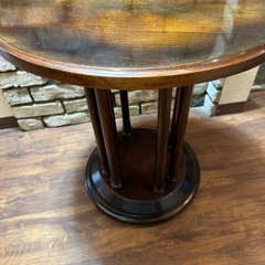 ブルックリンスタイル　ミッドセンチュリー　ヴィンテージ　丸テーブル　サイズテーブル　シャビーモダンの画像