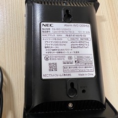 NEC PA-WG1200HS3 wifiホームルーター無線LANルーターの画像