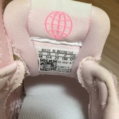 美品adidas キッズスニーカー 13cm ピンク ベビー 女の子用 マジックテープ の画像