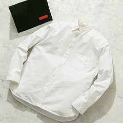 【アーバンリサーチ】メンズ 長袖シャツ サイズ40 L相当 白 抗菌 消臭 ハイパフォーマンスオックスボタンダウンの画像