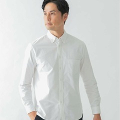 【アーバンリサーチ】メンズ 長袖シャツ サイズ40 L相当 白 抗菌 消臭 ハイパフォーマンスオックスボタンダウンの画像