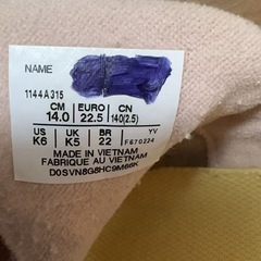 asics キッズスニーカー 14cm 女の子 マジックテープの画像