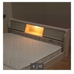 ニトリ　セミダブル　ベッドフレーム　フロアベッドの画像