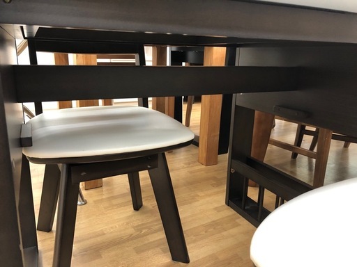 【ドリーム川西店御来店限定】☆ジモティー見たよ♪割引☆ ニトリ ダイニング3点セット ロピア  クリーニング済み 【212556000