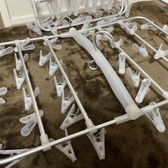 洗濯ピンチ　角ハンガー2セットの画像