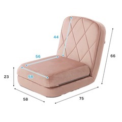 リクライニングソファベッド W58×D75×H66cm(SH:23cm)の画像