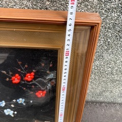 【貴石画】貴石 宝石画 インテリア 壁飾り 梅 額縁 特選の画像